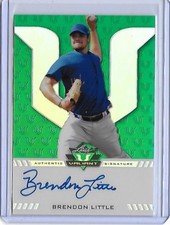 2017 Leaf Valiant Draft Brendon Little Green Prismatic RC Auto 12/99 Cubs