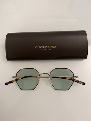 OLIVER PEOPLES バイカラーサングラス　箱付き☆ Oliver Peoples OP-13 Sun with Dark Amber Gradient frame and Green