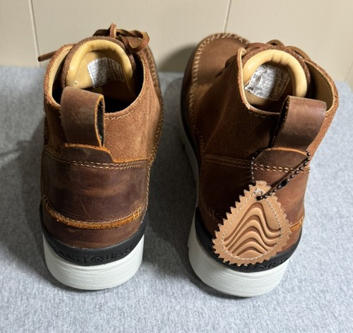Manitobah MEN'S MESA CHUKKA Brown Leather Moccasin Boots Size 12 NIB $130 - Picture 5 of 11