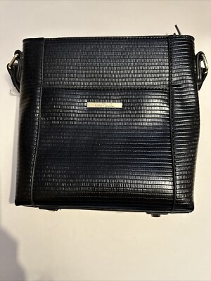 New Simply Noelle Purse - Faux Leather Shoulder/Hand Bag - Black Zipper Closure