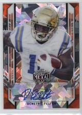 2021 Leaf Metal Draft Portrait Orange Crystals 4/5 Demetric Felton Auto 05lh