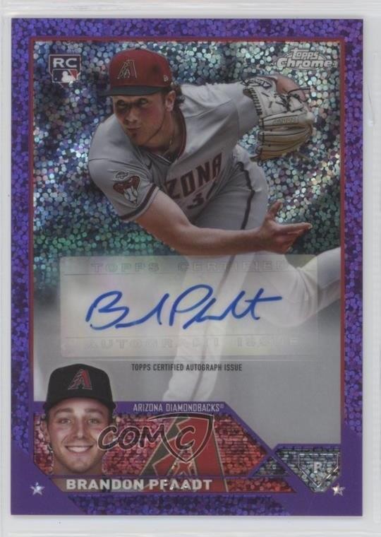 2023 Topps Chrome Update Purple Speckle /299 Brandon Pfaadt Rookie Auto RC