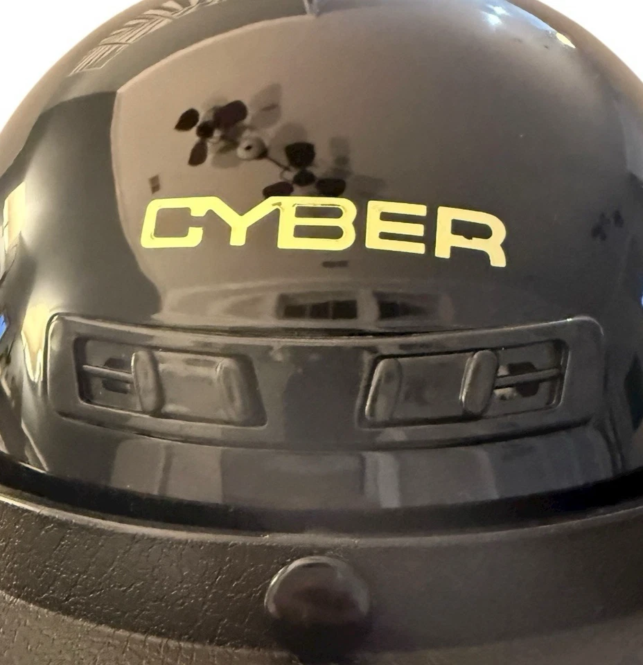 Cyber Motorcycle Helmet Half Black with Shield U-1 Small H 798441 with Insert - Image 2 of 4