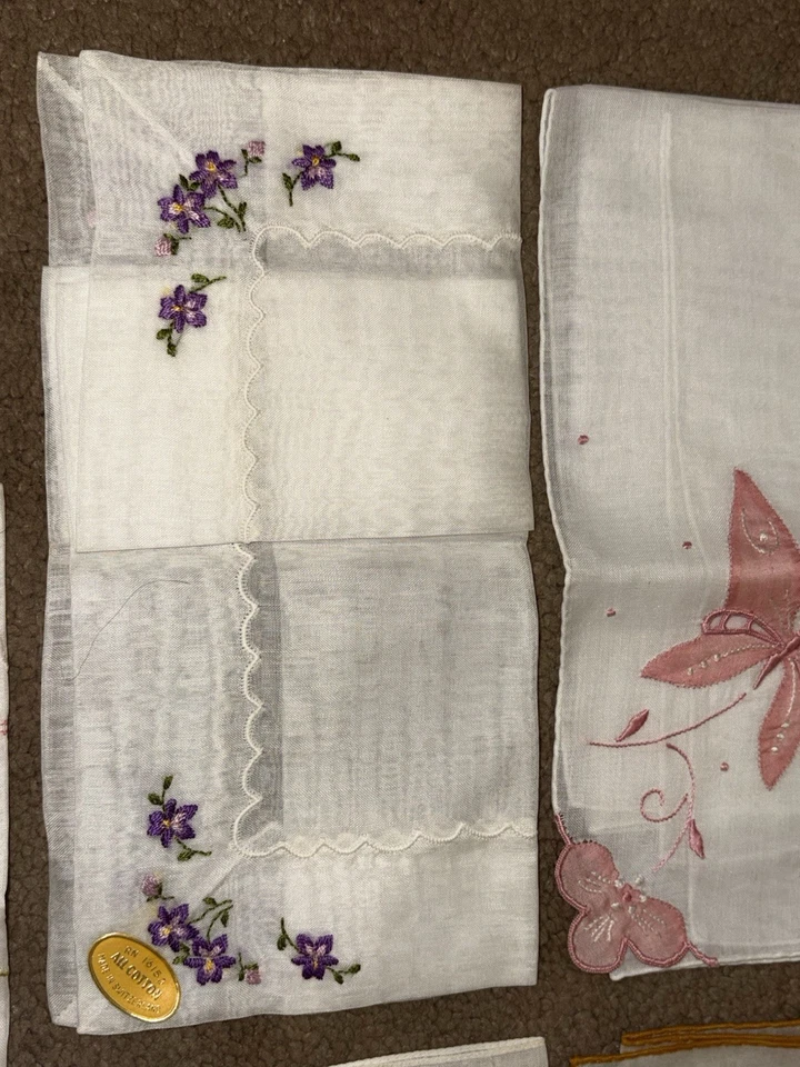 LOTE 11 peças vintage de lenços de lenços DESCO A Burmel celebridades originais NOVO - Imagem 4 de 4