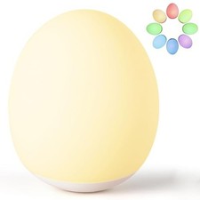 Night Light for Kids, 7 Colors Changing Egg Light for Nursery 7RGB-Egg