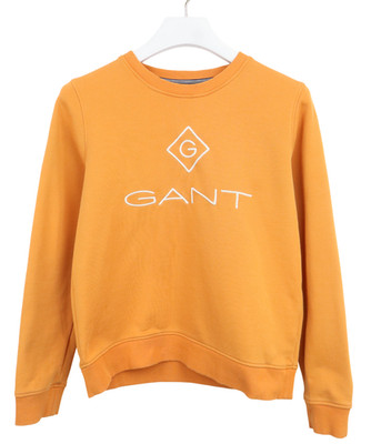 GANT Damen Sweatshirt MEDIUM Orange Logo Rundhalsausschnitt Pullover