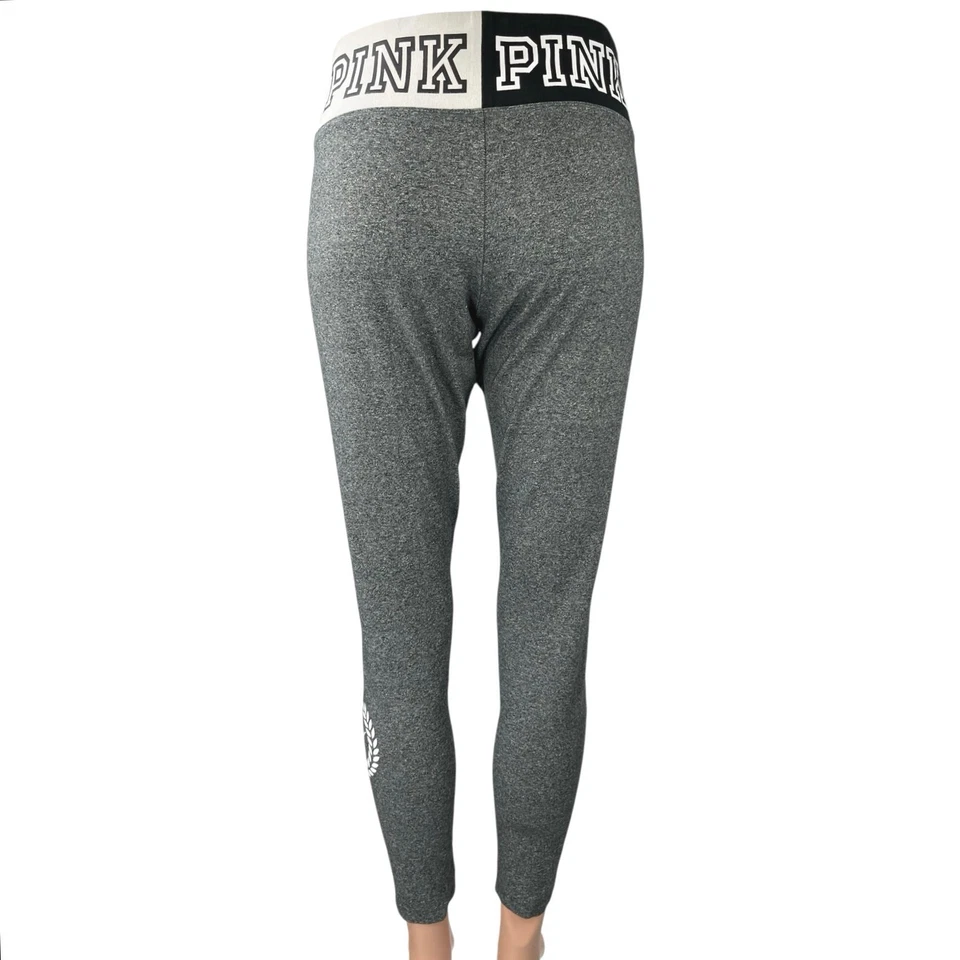 Victoria's Secret ROSA YOGA Gris tiro medio bloques de colores calzas ajustadas pantalones talla L Foto 3 de 4