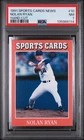1991 ALLAN KAYE'S SPORTS CARDS NEWS MAGAZINE HAND CUT #10 NOLAN RYAN PSA 7