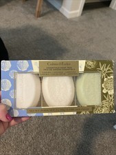 Crabtree Evelyn Gardener LaSource Goatmilk Essentials Soap Trio Gift Box Large