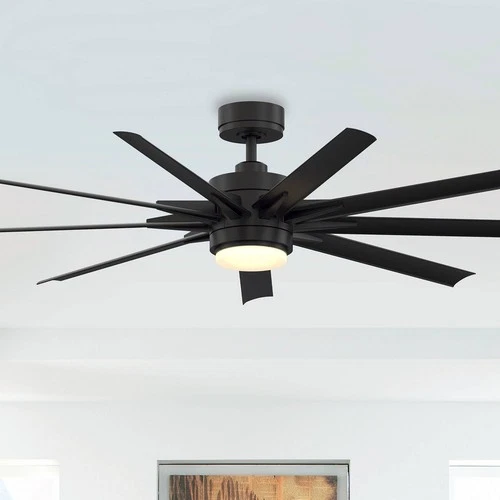 56" Fanimation Odyn Custom Black LED Smart Ceiling Fan - Picture 1 of 9