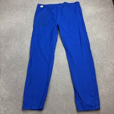 VINTAGE French Trousers Adult 39x32 Blue Workwear Chore Distressed Sanfor Mens