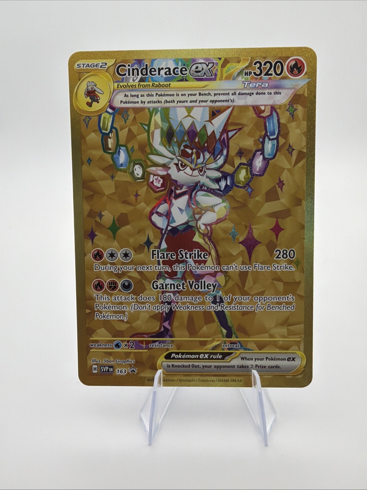 Cinderace ex 163 Sv: Scarlet & Violet Promo Cards Holo