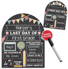 My First Day of School Sign with Markers -11X14 Back to School Signs First and L