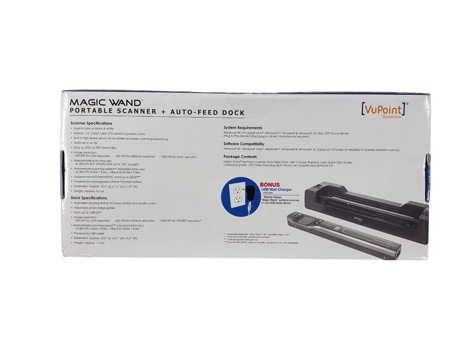 VuPoint Magic Wand Portable Handheld Scanner + Auto-Feed Dock - Image 2 of 4
