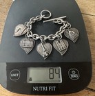 Vintage Chunky French Paris Charm Bracelet Sterling? Eiffel Tower France — photo 3