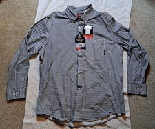 NWT Bulwark FR Men's Large Flex Knit Cat2 2112 Button Down Shirt Plaid Check