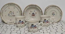 International Tableworks Heartland Village Stoneware 14pc Dinnerware Set 