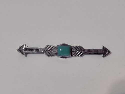 Antique Fred Harvey Era arrow detail Brooch sterling silver Native American Pin 