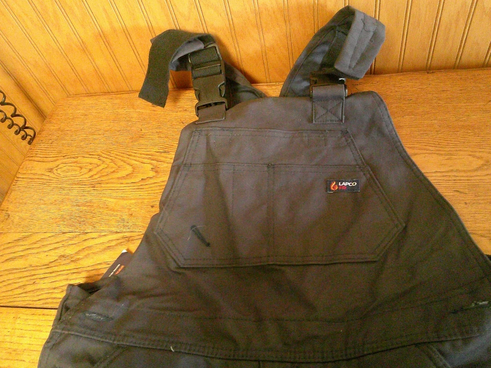 LAPCO FR Flame Resistant CAT 4 Mens Medium Reg Blue Insulated Lined Bib Overalls - Image 2 of 4