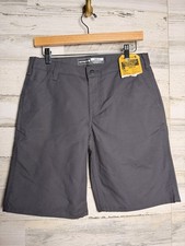 Carhartt Women s 8 Rugged Flex Loose Fit Canvas Work Shorts Gray BS3111-W NWT