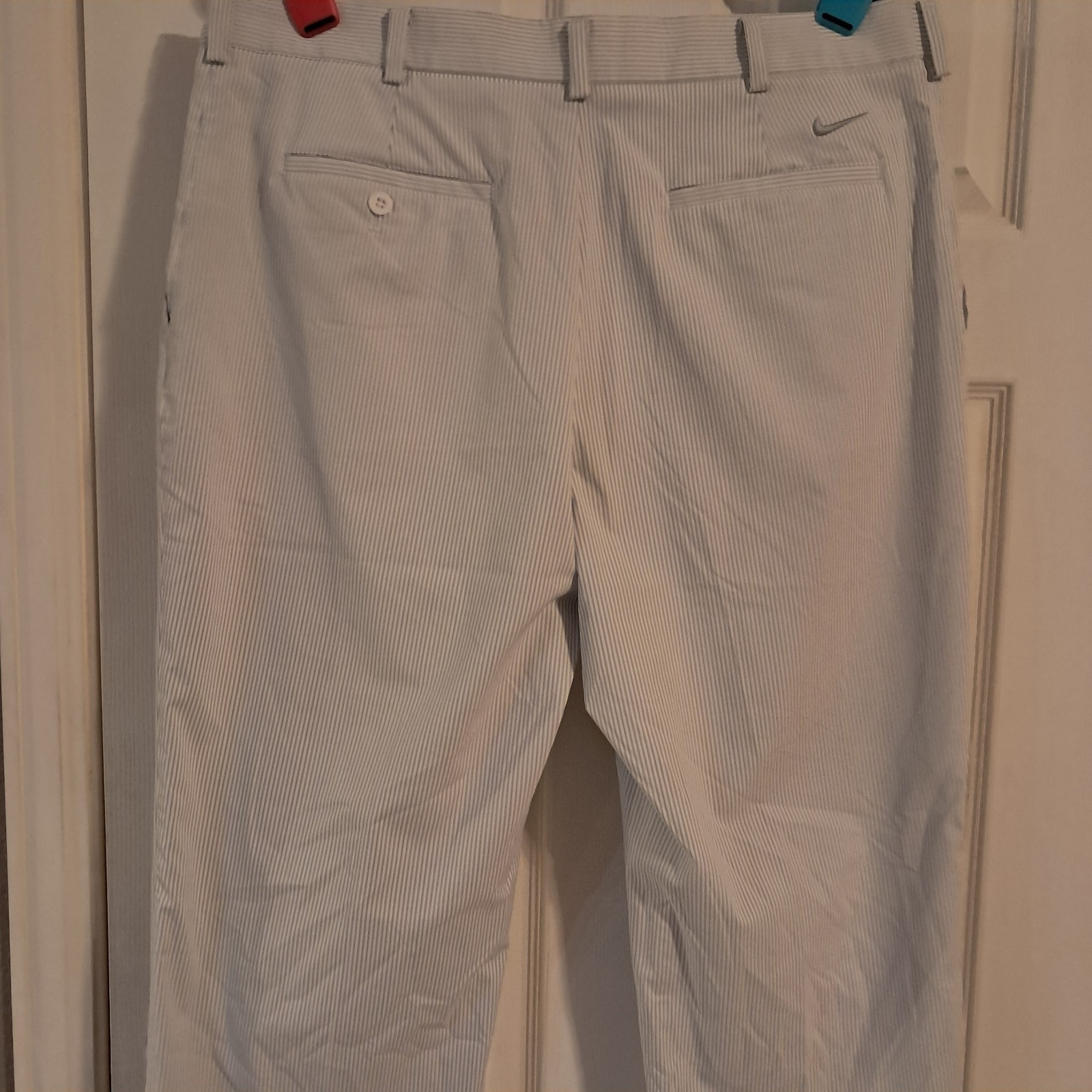 OFF WHITE X NIKE Nike Dri Fit Pantaloni da Golf Uomo 38x34 Off Bianco Grigio
