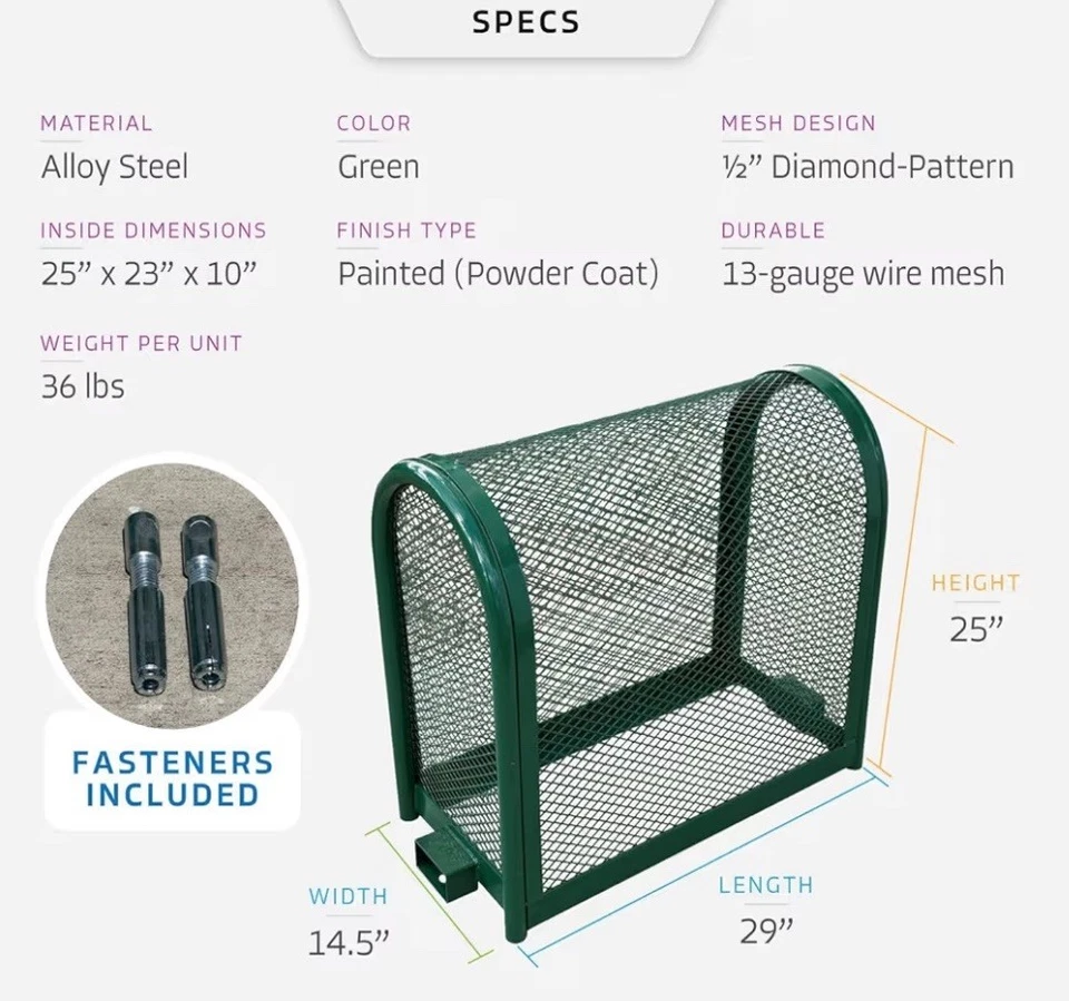 Мешковатая прочная защитная клетка обратного потока — корпус для предотвращения обратного потока (зеленый) - Изображение 2 из 4