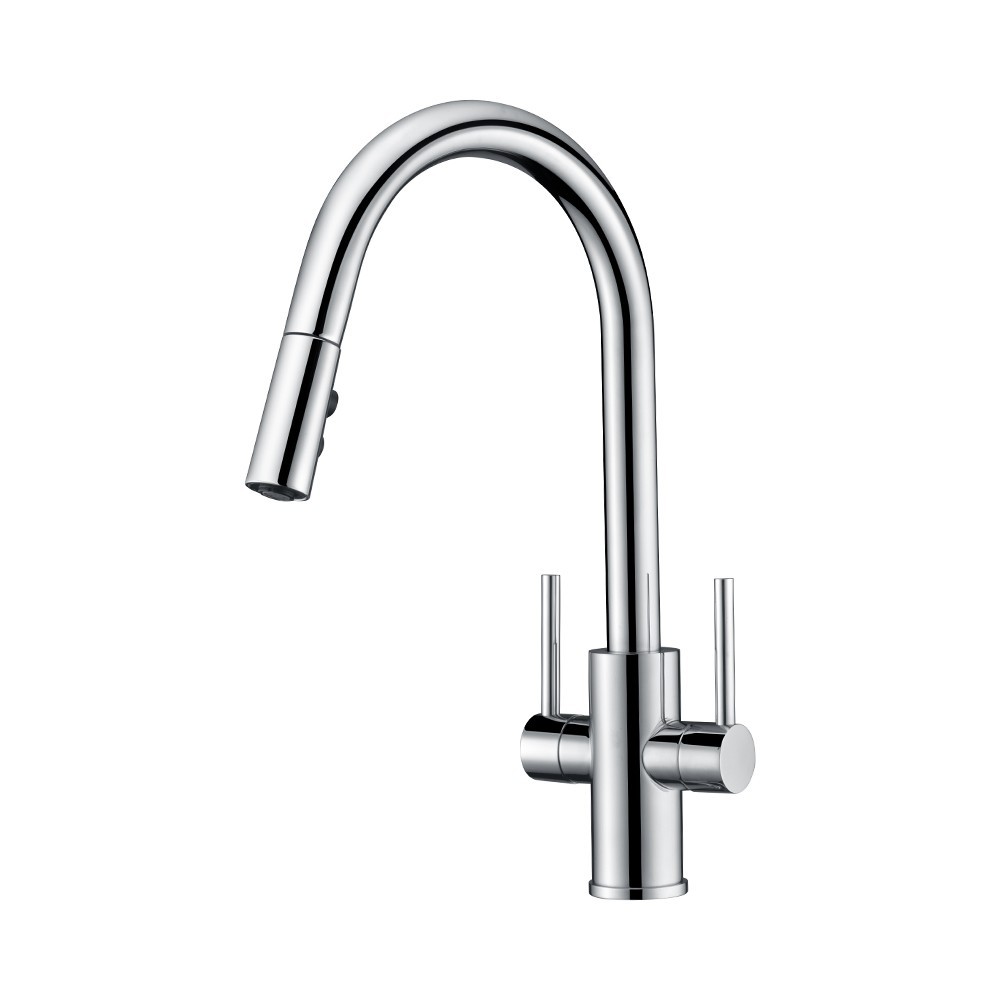 Arctic Kitchen Faucet Two Handle One Hole Pull Down Sprayer 