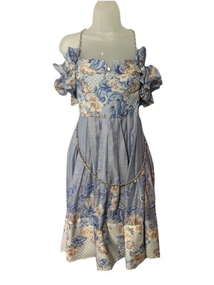 zimmermann off the shoulder floral dress ZIMMERMANN Luminosity off-the-shoulder draped floral-print linen and  silk-blend organza mini dress