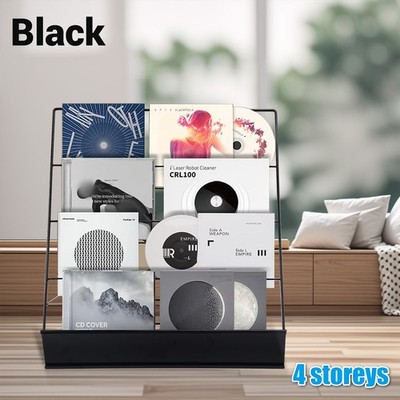 6/4Tier For Shops Stalls Counter Standing Card Rack White Black Zusammenklappbar
