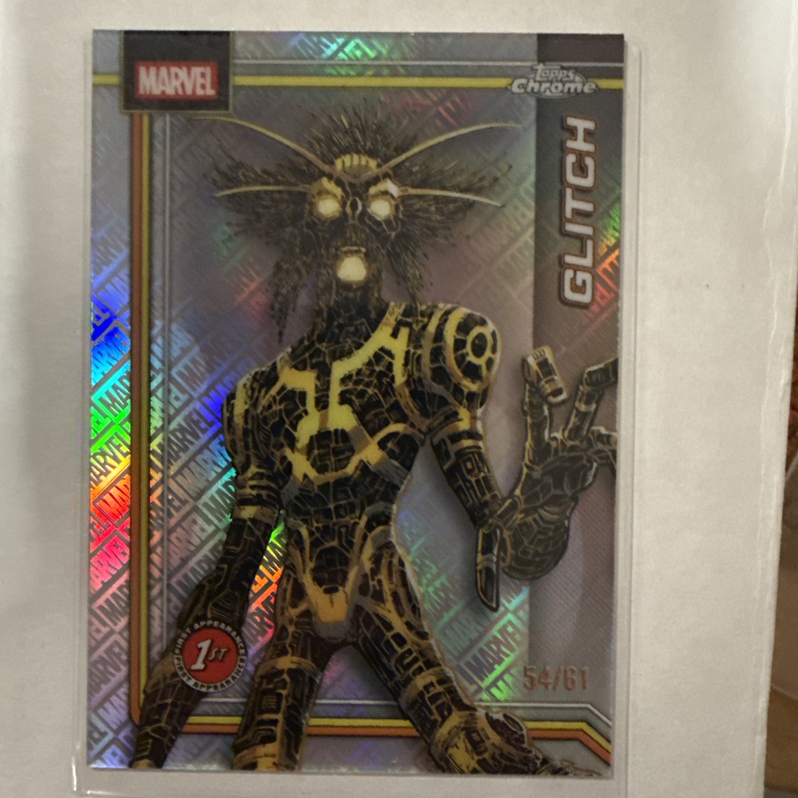 2026 Topps Chrome Marvel Glitch #119 MARVEL LOGO REFRACTOR /61 🔥1st Apperance🔥