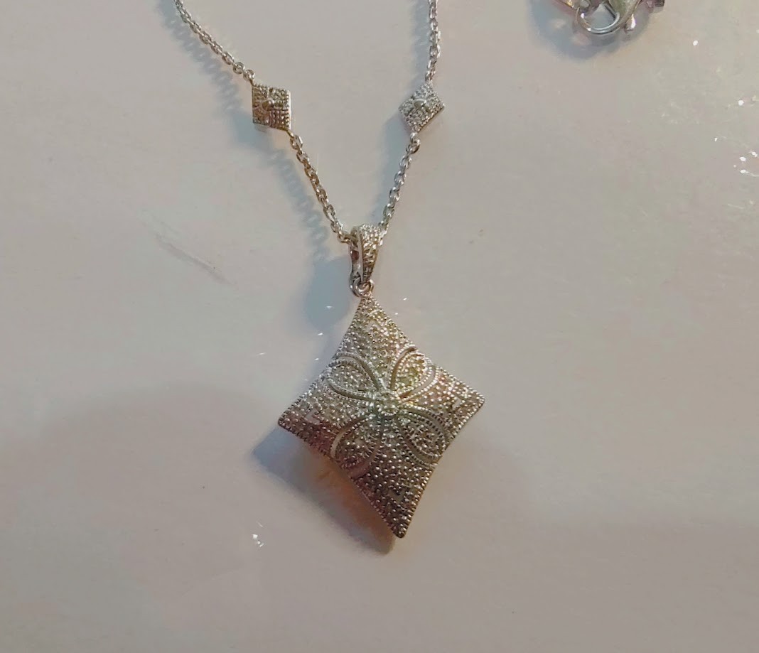 BEAUTIFUL  Sterling Silver Extra Long  Necklace 3… - image 1