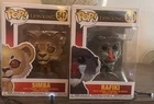 Funko Pop! Disney The Lion King Vinyl Figures, Simba & Rafiki-BNIB