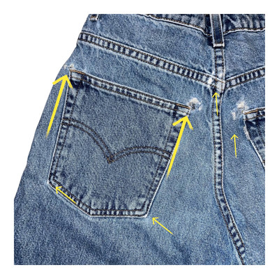 Vintage Levis Silver Tab Boxy Denim Shorts Size 14 Baggy Y2K