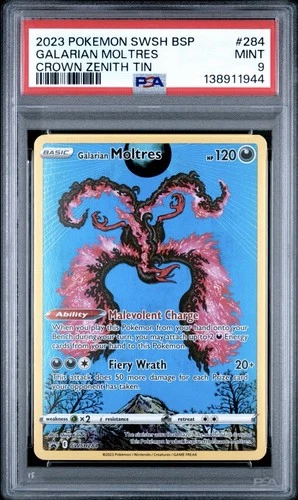 Pokémon Galarian Moltres TCG SWSH284 Sword & Shield Black Star Promo Card PSA 9