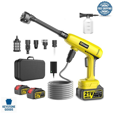 #ad GISAM 1250 PSI Cordless Power Washer with 2 Batteries 6 in 1 Nozzle amp; Extra ... $137.67