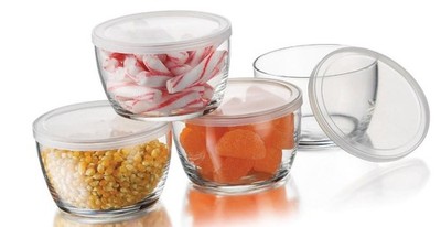 Libbey Food Storage 16oz Bowls w/ Lids - Set of 4