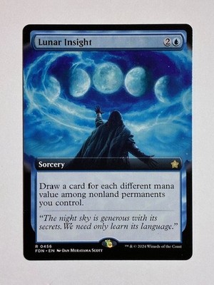 Lunar Insight (Extended Art) 456 Rare Foundations Magic: The Gathering LP