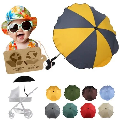 BAMBINIWELT BY RAFAEL K. Sonnenschirm Sonnenschutz universal für Kinderwagen und Buggy UV Schutz 50+