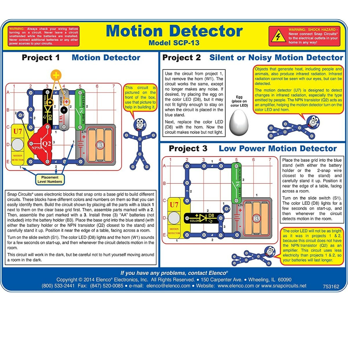snap circuits motion electronics exploration kit
