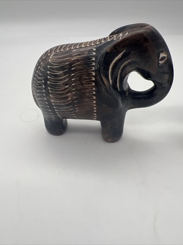 Smooth Soapstone Hand Carved African Elephant And Rhinoceros Art Kenya - Picture 2 of 14