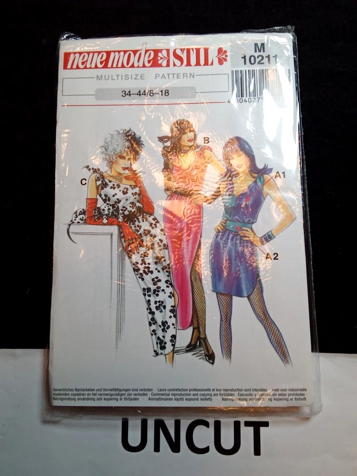 Neue Mode Stil Pattern 10211 Misses Sz 8-18 Toga Dress Costume Cruella de Ville - Image 4 of 4