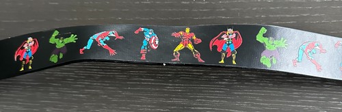 Disney Marvel Kids Belt Super Heroes Heads Thor Hulk Iron Man Black MEDIUM NEW - Picture 7 of 9