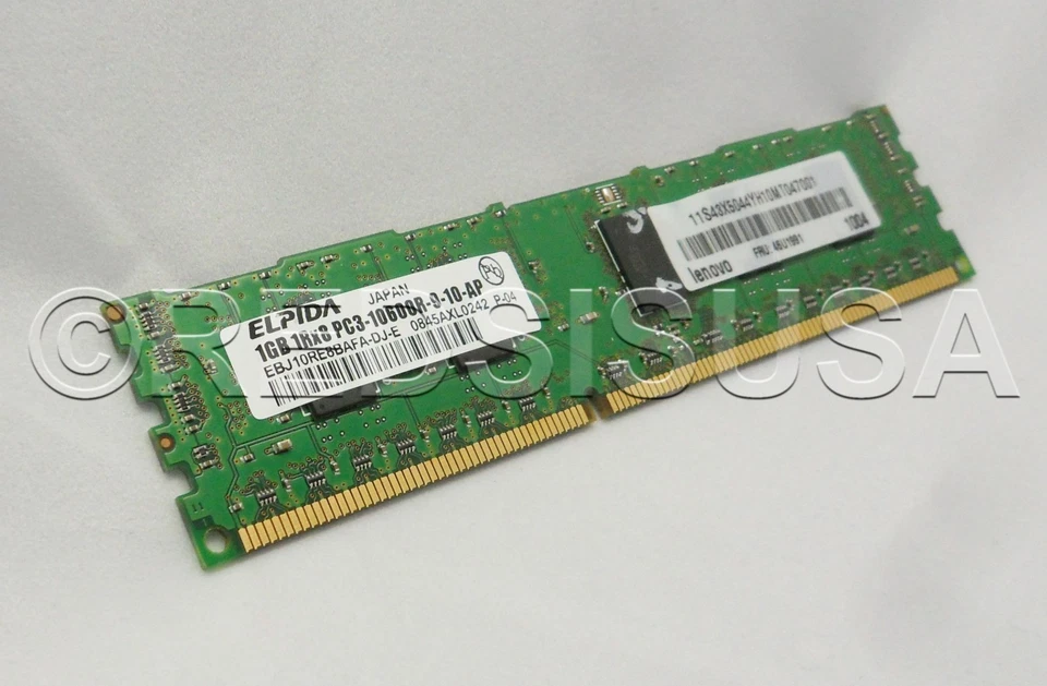 Genuine Lenovo 1GB 1333MHZ 240-PIN PC3-10600 Memory Module EBJ10RE8BAFADJE - Image 2 of 3