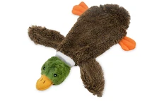 Stuffless squeaky duck dog toy for small and medium dogs