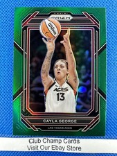 2023 #58 Cayla George WNBA Panini Prizm Basketball Green Prizm Aces