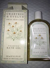 Crabtree & Evelyn Swiss Skin Care Foaming Bath Gel VINTAGE 10.1 oz Bottle NIB