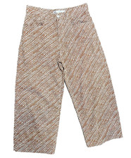 ZARA Studio Women  s Zebra Brown Flare Pants Size 4