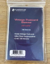 100 Count Storage Protector Vintage Postcard Sleeves Guardhouse 2 mil