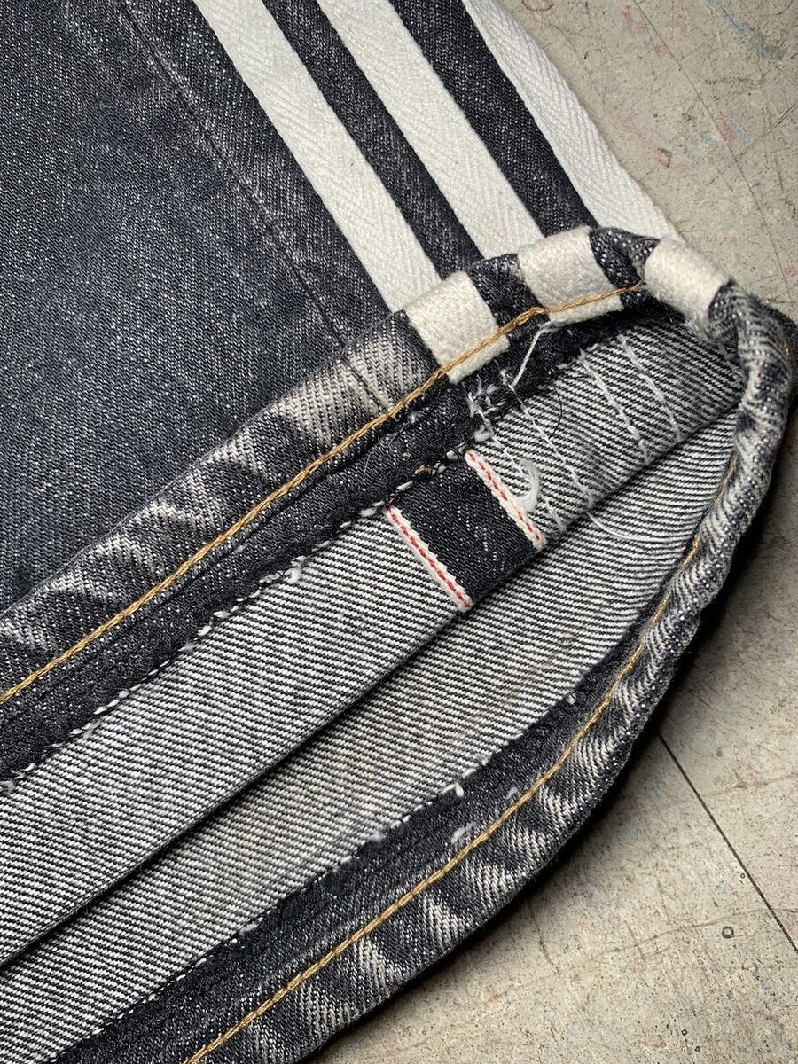 Y-3 Yohji Yamamoto Adidas SS04 3 Strip Spotted Horse Denim Y-3 Yohji Yamamoto Adidas SS04 3 Strip Spotted Horse Denim