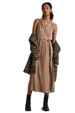 Anthropologie Porridge Sleeveless Wrap Maxi Dress Medium New W/tags $170 Retail